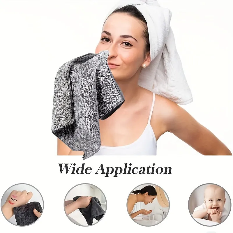10Pack Grey Microfiber Cleaning Cloths  Ultra Absorbent Washable Towels