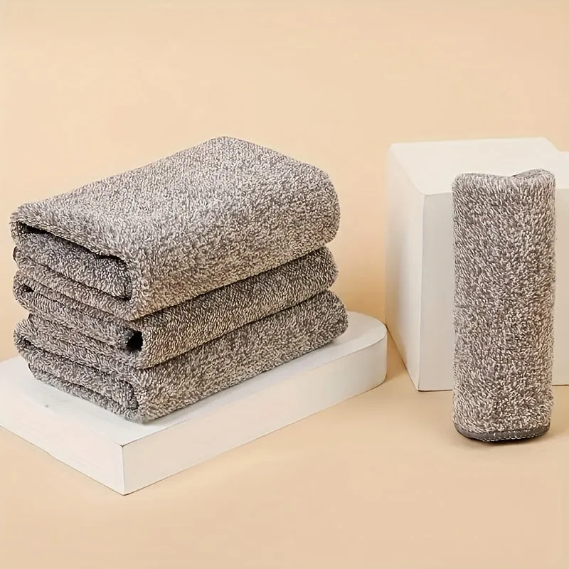 10Pack Grey Microfiber Cleaning Cloths  Ultra Absorbent Washable Towels