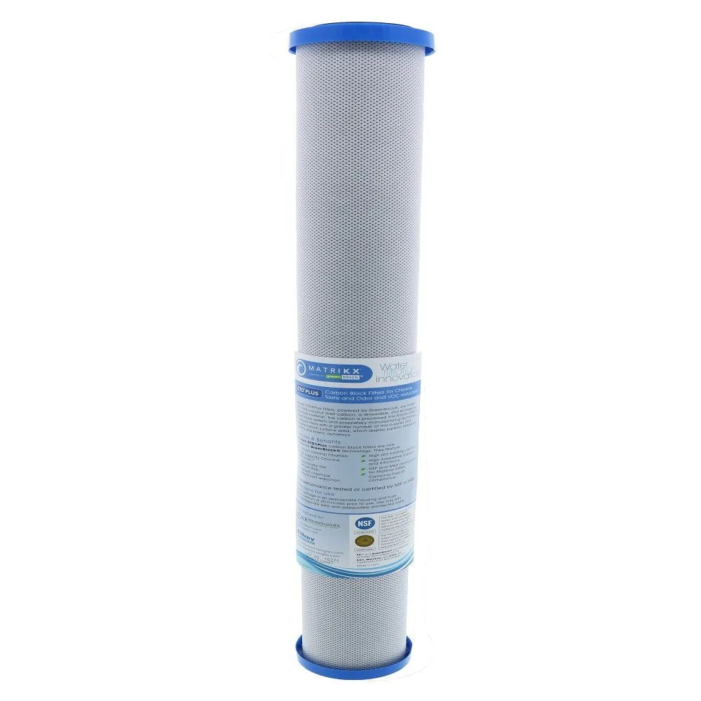 20" Filtrex Matrikx - 01-250-20-GREEN - CTO Plus Green Carbon Block 1 Mic Filter