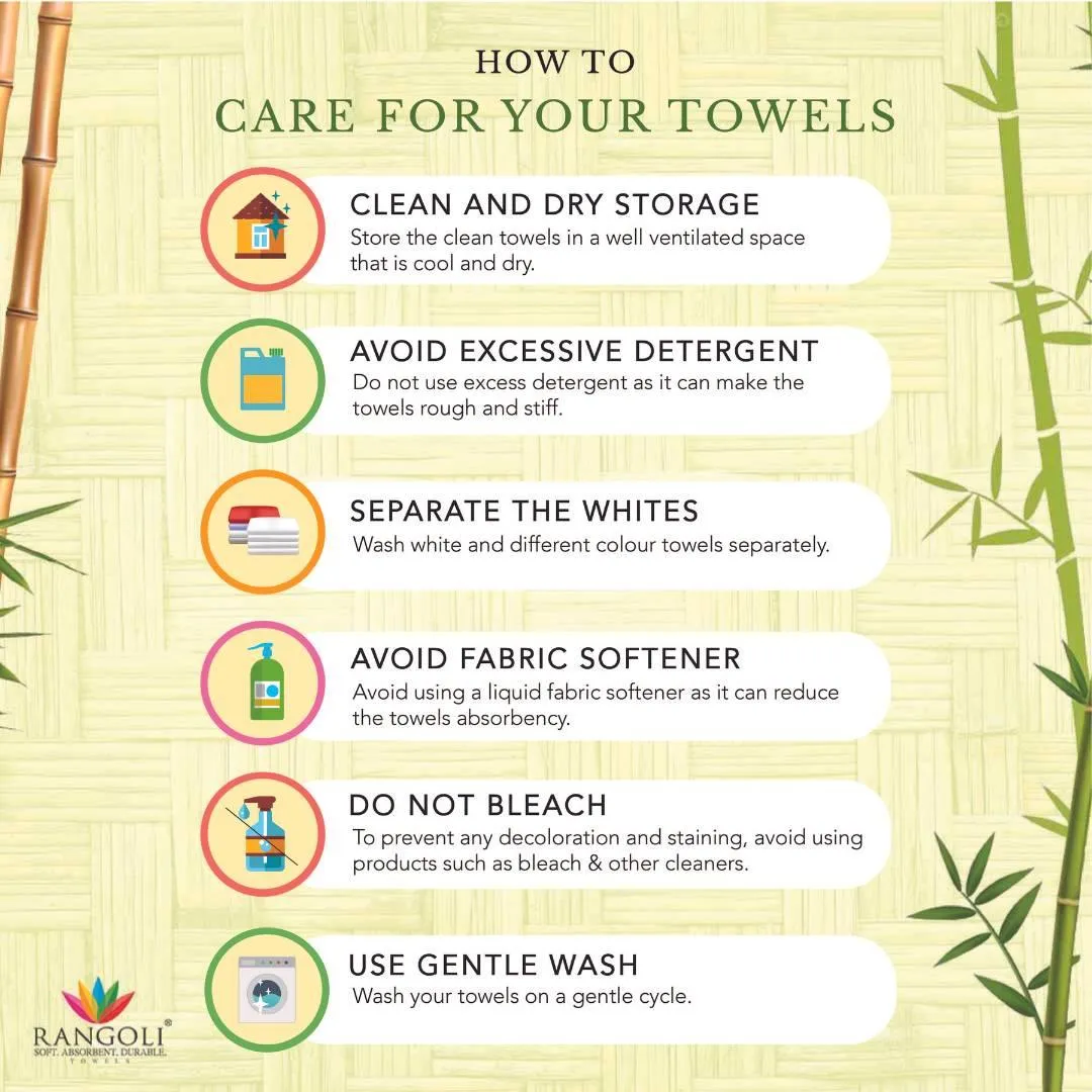 500 GSM Bamboo Hand Towels Set Of 4 - Beige & Dark Grey | Ultra Soft & Highly Absorbent Towels
