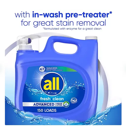 all Advanced 4-in-1, Fresh Clean Scent (150 loads., 255 fl. oz.)