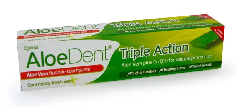 Aloe Dent Triple Action Fluoride Toothpaste, 100ml
