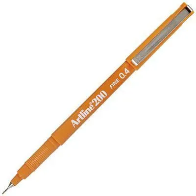 Artline 200 Fineliner Pen 0.4Mm Bright Orange
