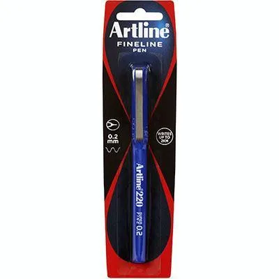 Artline 220 Fineline Pen 0.2Mm Blue Hangsell