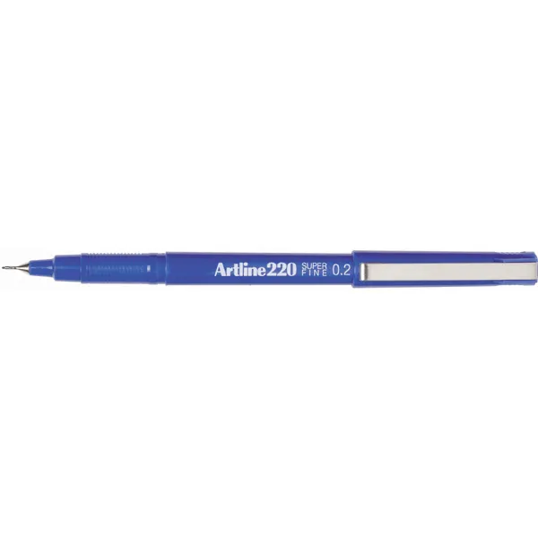 Artline 220 Fineline Pen 0.2mm Extra Fine Blue Box 12