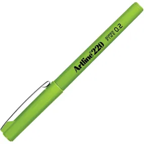 Artline 220 Fineline Pen 0.2Mm Lime Green