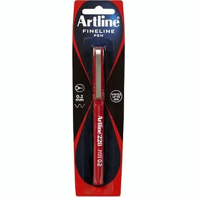 Artline 220 Fineline Pen 0.2Mm Red Hangsell