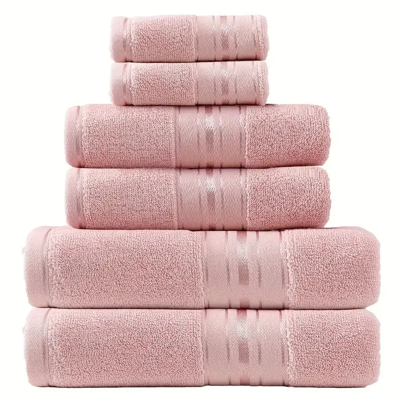 Bathroom 6pcs high-end j hotel bath towel set