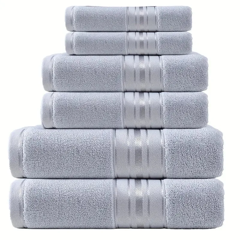 Bathroom 6pcs high-end j hotel bath towel set