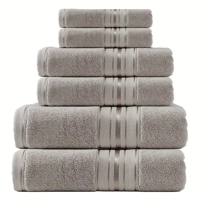 Bathroom 6pcs high-end j hotel bath towel set