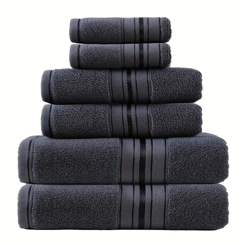 Bathroom 6pcs high-end j hotel bath towel set