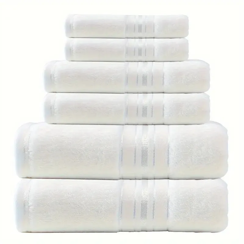 Bathroom 6pcs high-end j hotel bath towel set