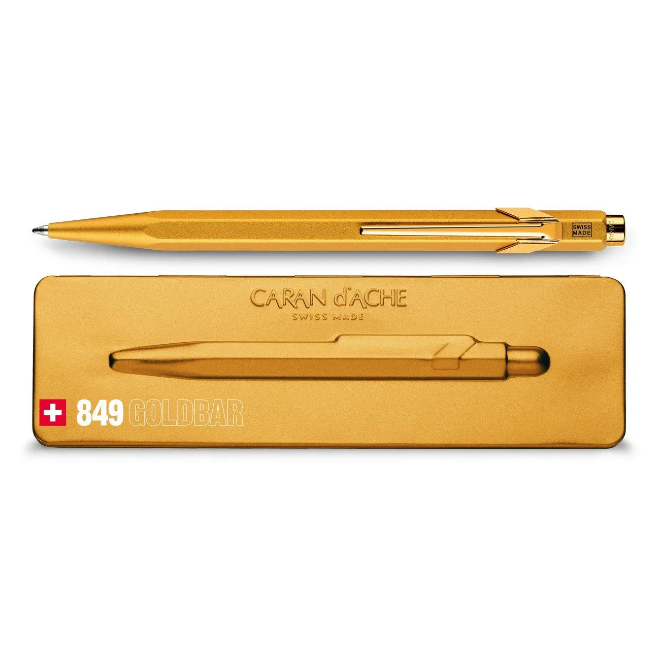 Caran d'Ache Goldbar Ballpoint Pen with Holder