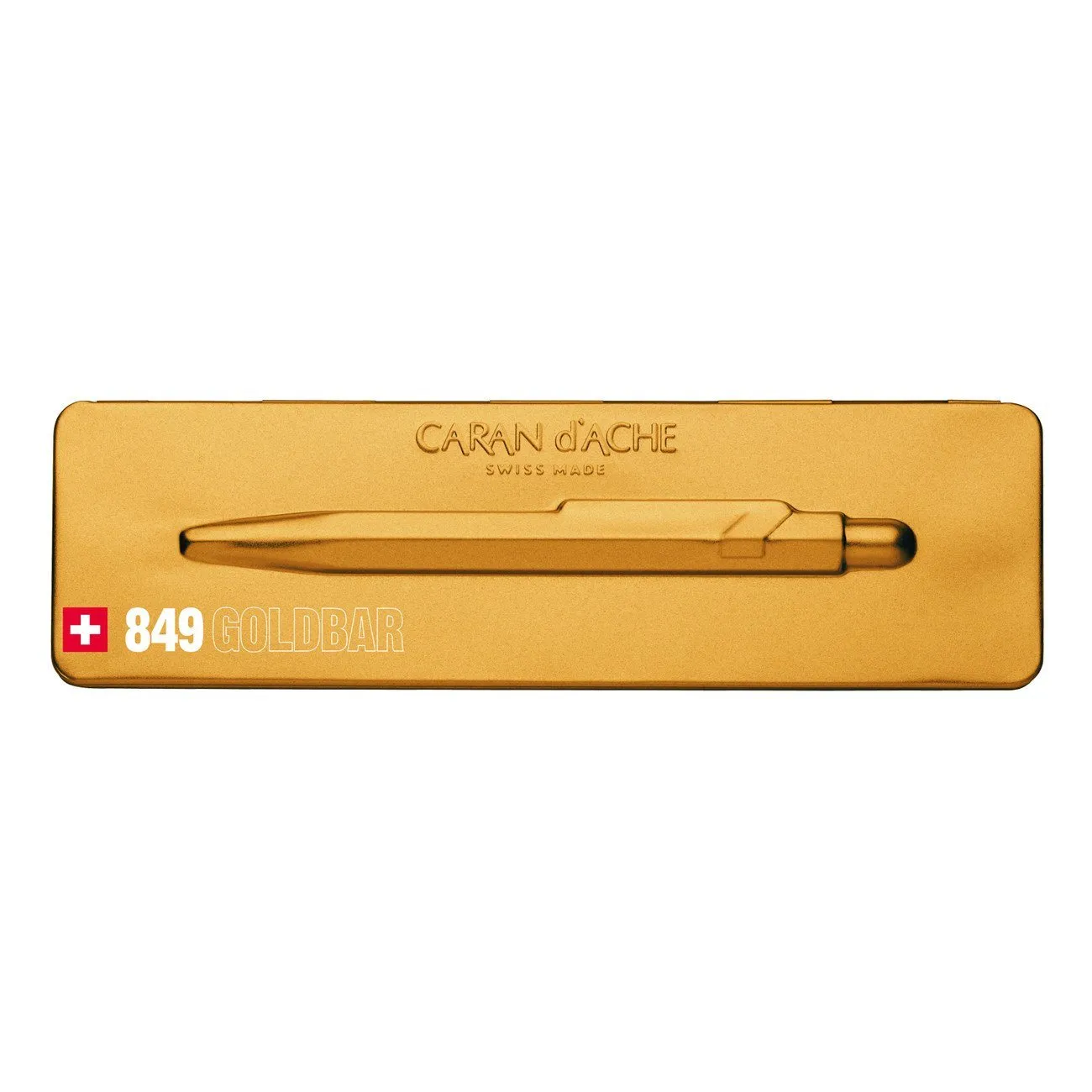 Caran d'Ache Goldbar Ballpoint Pen with Holder