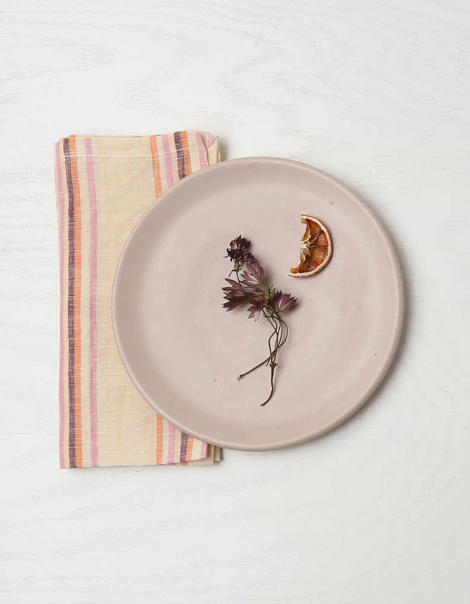 Casita Linen Napkins in Papaya Pink Stripe