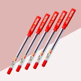 Elkos Anom Ball Pen - Red ( Pack of 5 )
