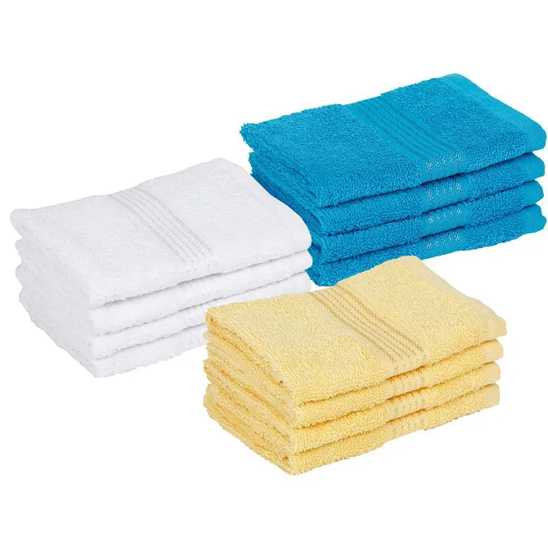 Eva Quick Dry Face Towel (Multi) - Set Of Twelve