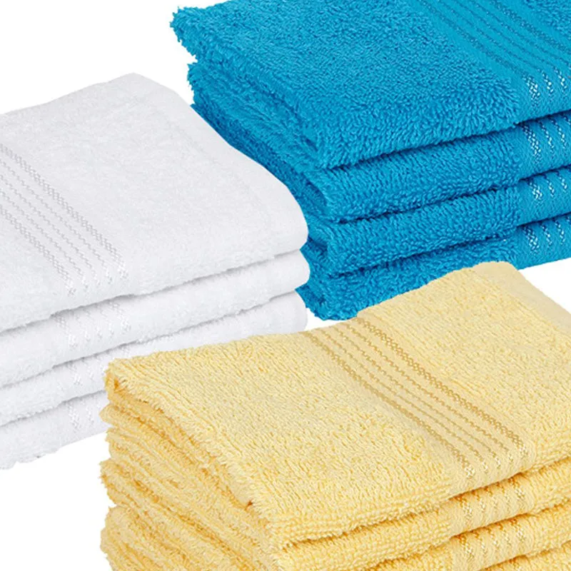 Eva Quick Dry Face Towel (Multi) - Set Of Twelve