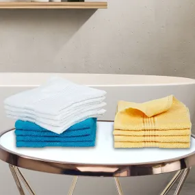 Eva Quick Dry Face Towel (Multi) - Set Of Twelve