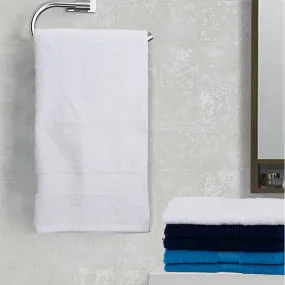 Eva Quick Dry Hand Towel (Blue/Navy Blue/White) - Set Of Six