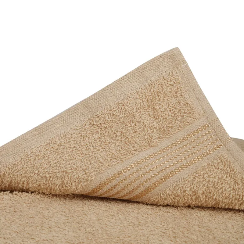 Eva Quick Dry Hand Towel (Pink & Taupe) - Set Of Four