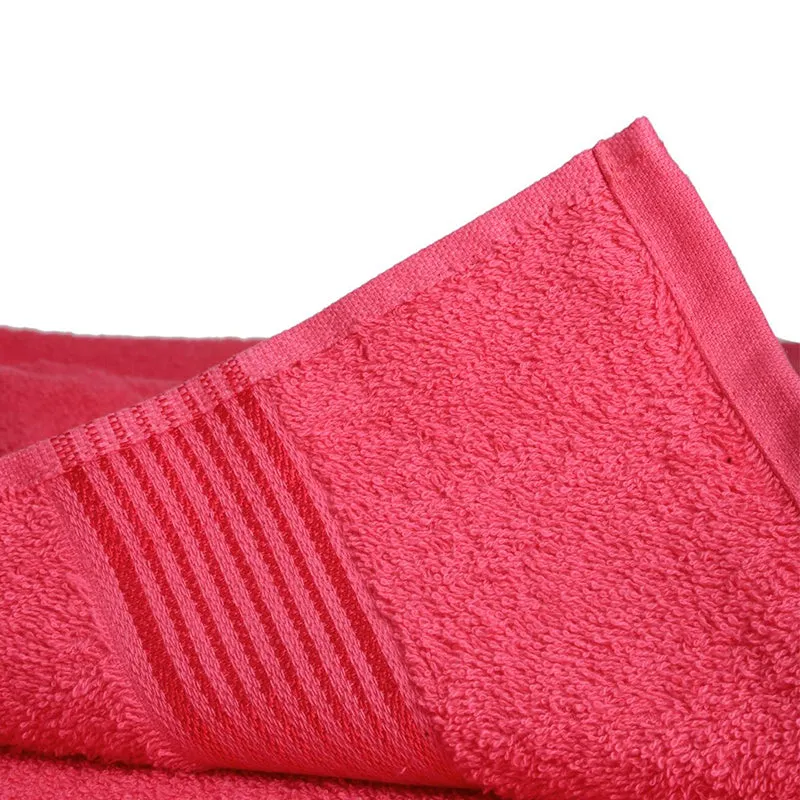 Eva Quick Dry Hand Towel (Pink & Taupe) - Set Of Four