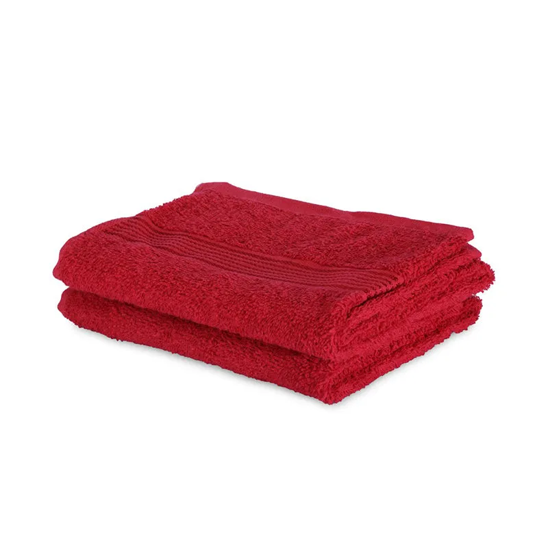 Eva Quick Dry Hand Towel (Red) - Set Of Two