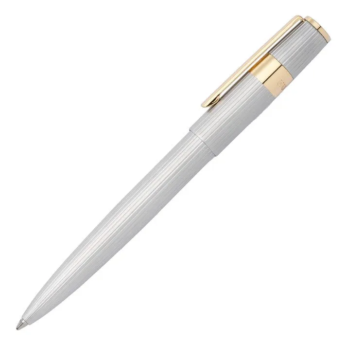 Hugo Boss Ballpoint Pen Gear Pinstripe Silver/Gold
