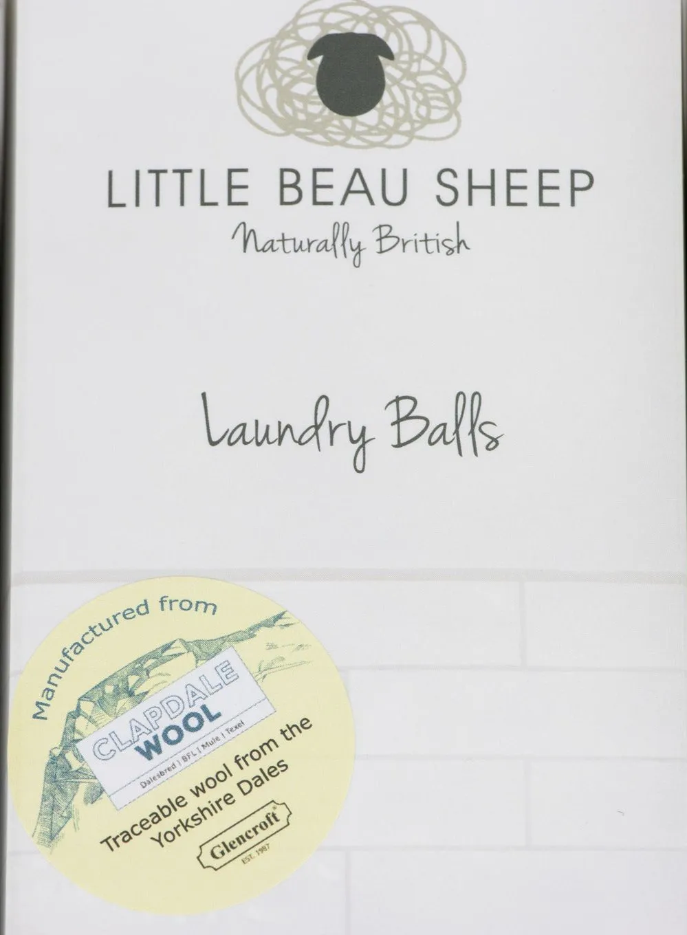 Little Beau Sheep x Glencroft Clapdale Wool Dryer Balls, Pack of 3