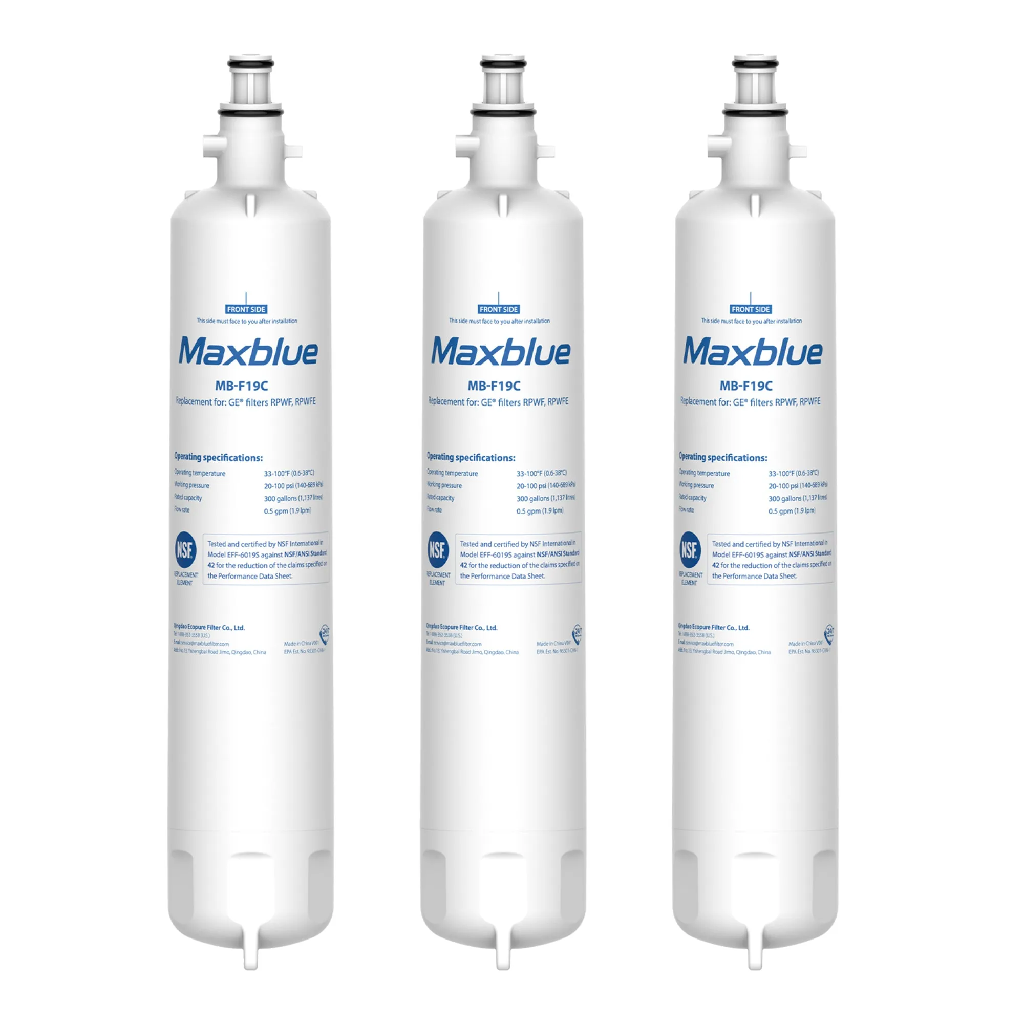 Maxblue Replacement for GE® RPWFE Refrigerator Water Filter (with CHIP)