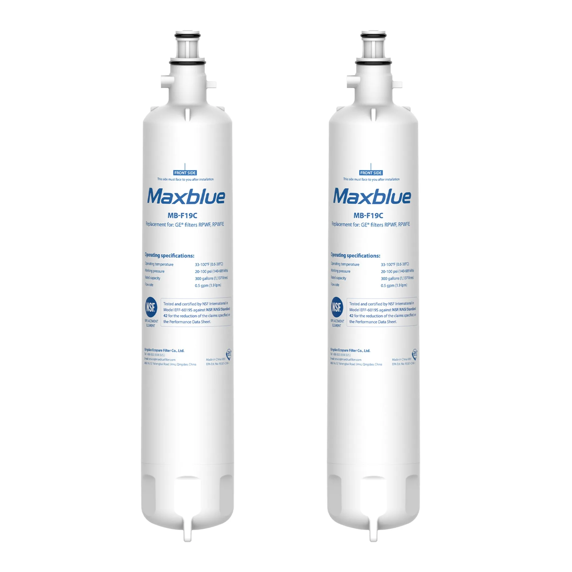 Maxblue Replacement for GE® RPWFE Refrigerator Water Filter (with CHIP)