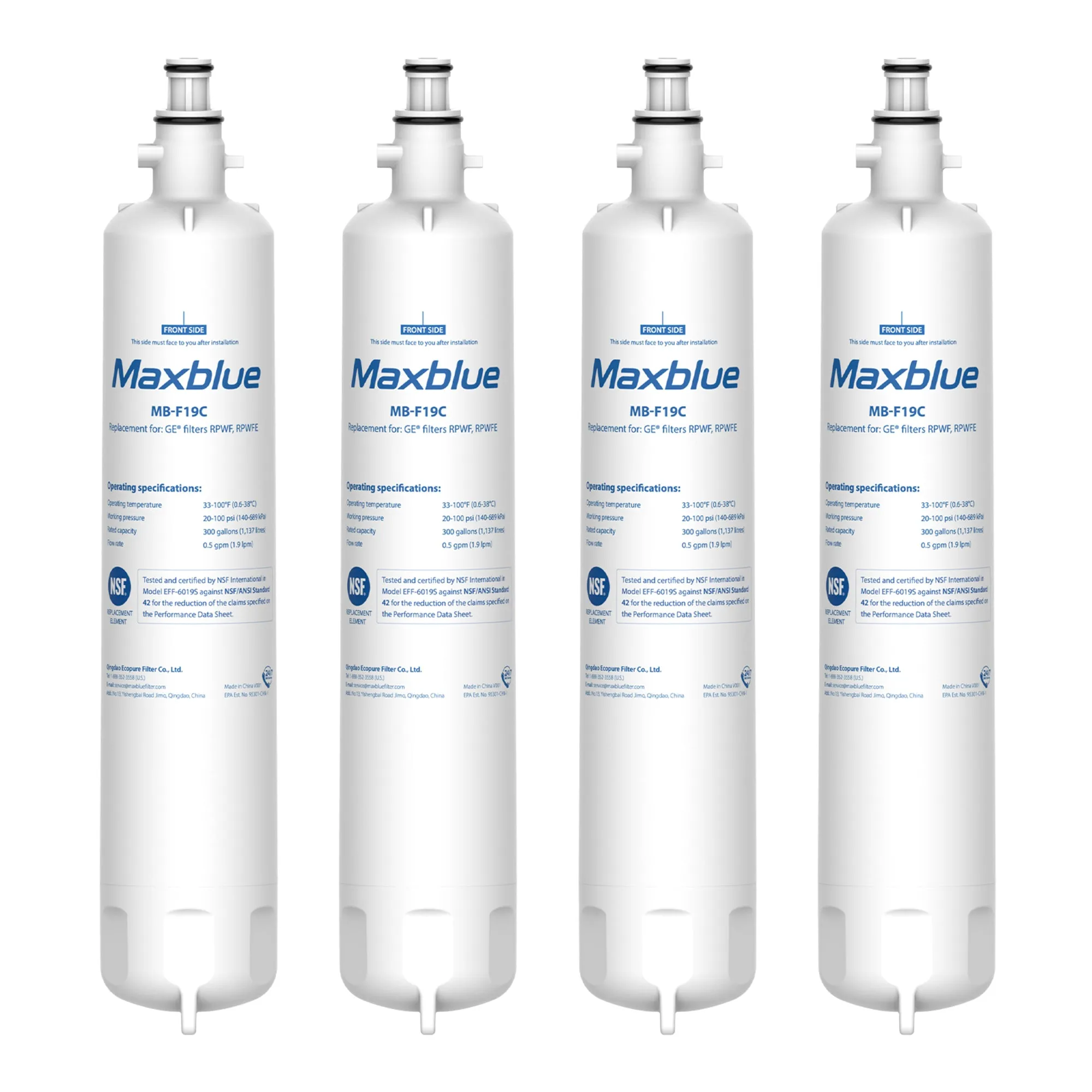 Maxblue Replacement for GE® RPWFE Refrigerator Water Filter (with CHIP)