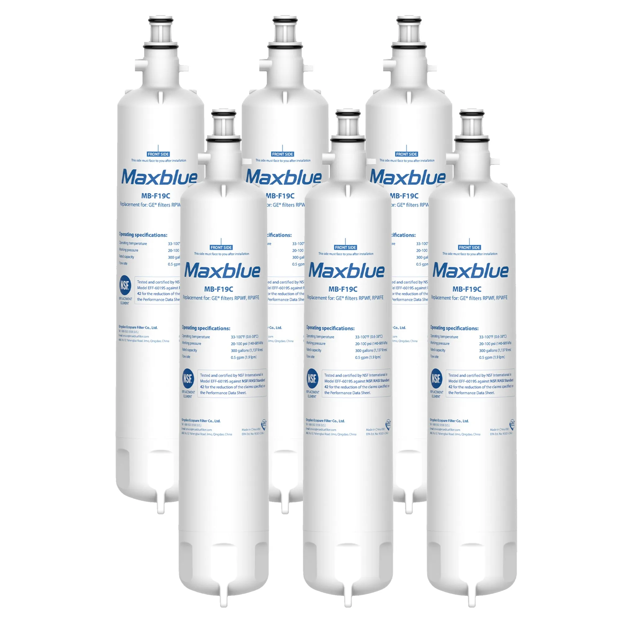 Maxblue Replacement for GE® RPWFE Refrigerator Water Filter (with CHIP)