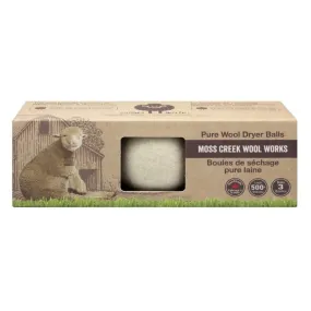 Moss creek wool works - pure wool dryer balls 3 pk