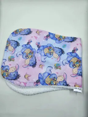 Pink   Purple Donkey Burp Cloth
