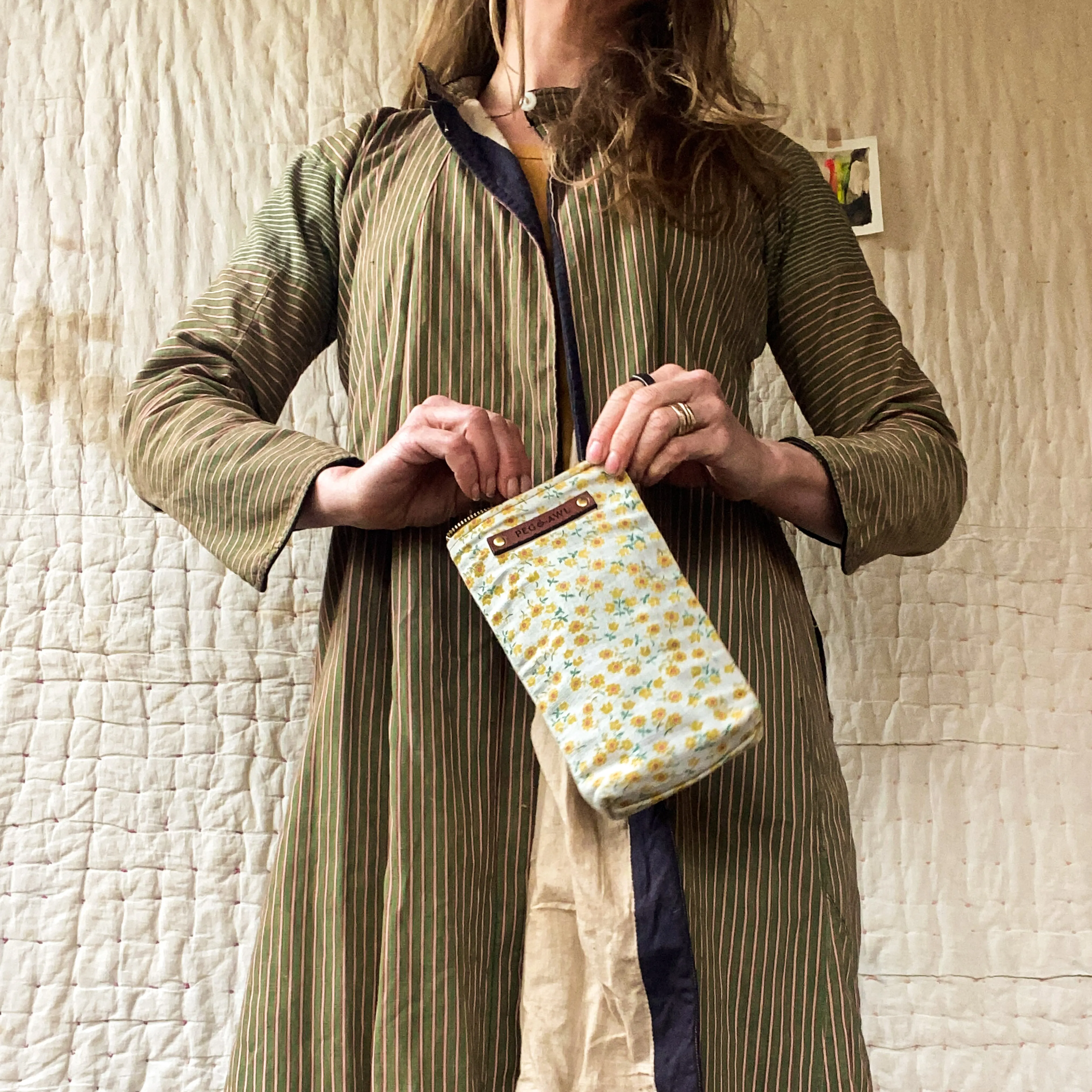 Scribbler Pouch with Mid-Century Cotton Floral: Camille