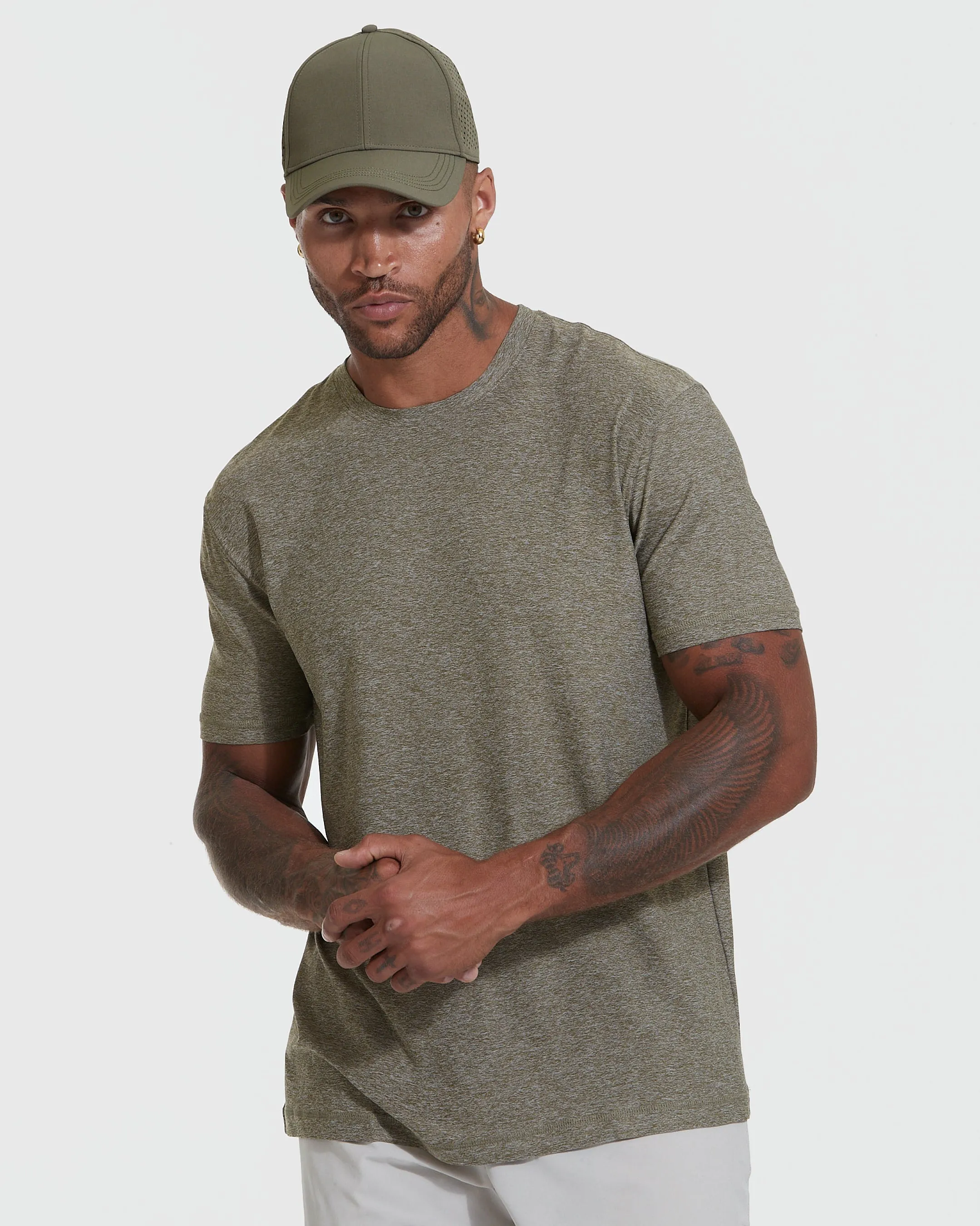The Heather Color Active Crew Neck T-Shirt 3-Pack