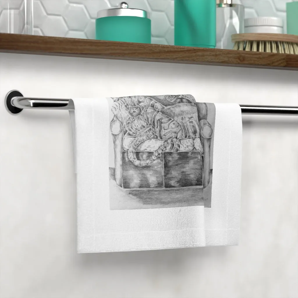Tiger on a Couch Face Towel