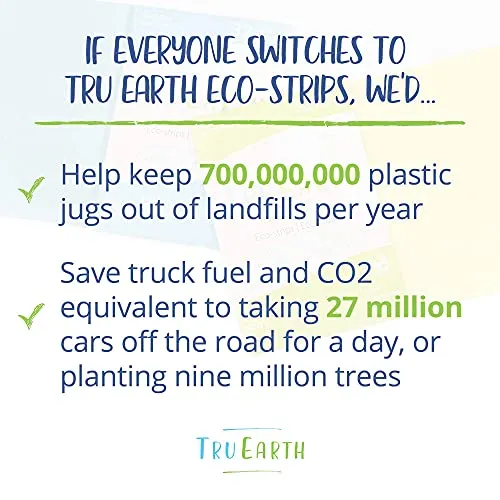 Tru Earth Hypoallergenic, Readily Biodegradable Laundry Detergent Sheets/Eco-Strips for Sensitive Skin, 32 Count (Up to 64 Loads) - Fresh Linen Scent
