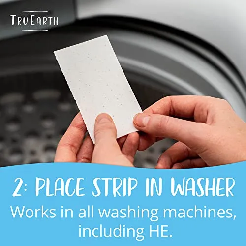 Tru Earth Hypoallergenic, Readily Biodegradable Laundry Detergent Sheets/Eco-Strips for Sensitive Skin, 32 Count (Up to 64 Loads) - Fresh Linen Scent