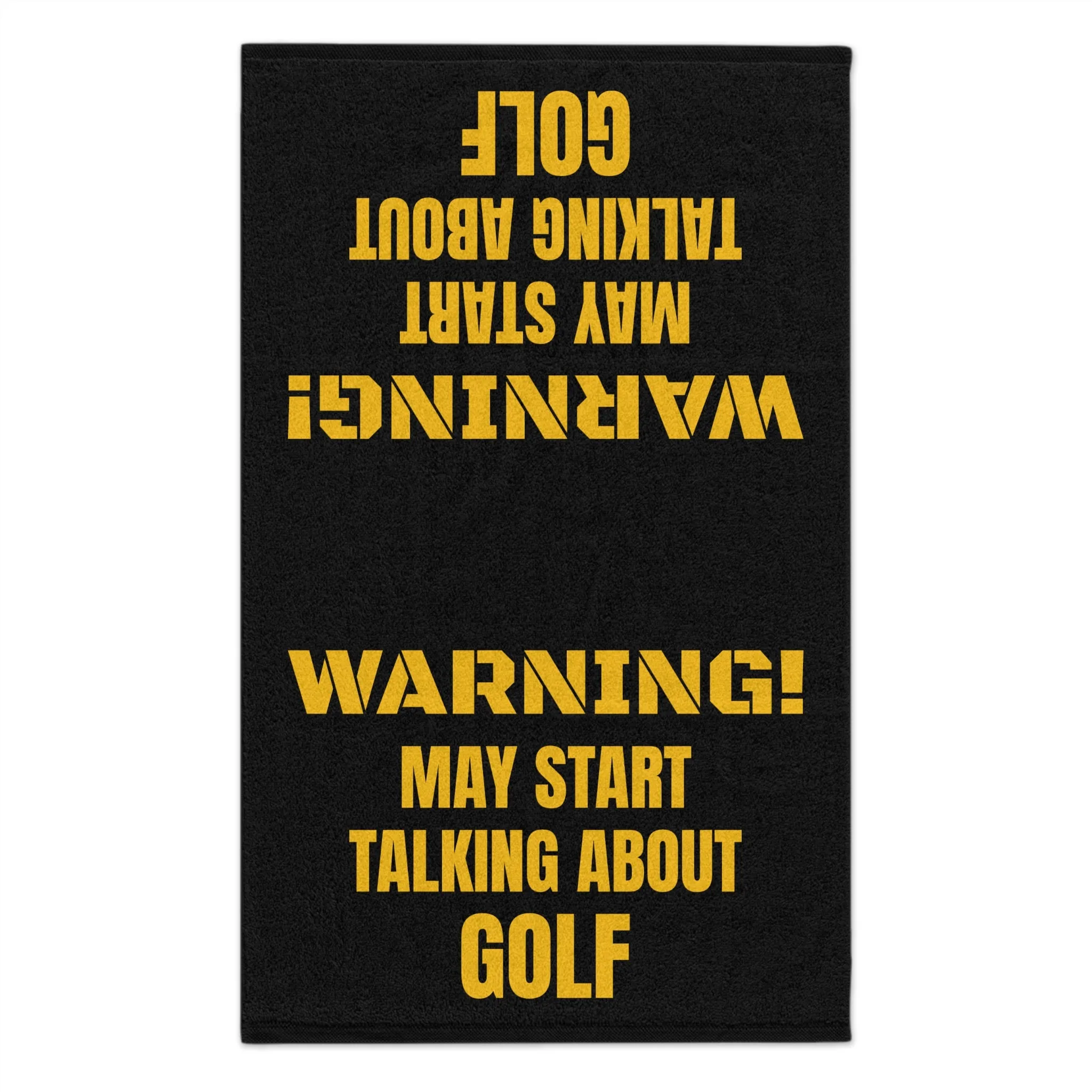 Warning! Rally Towel, 11x18