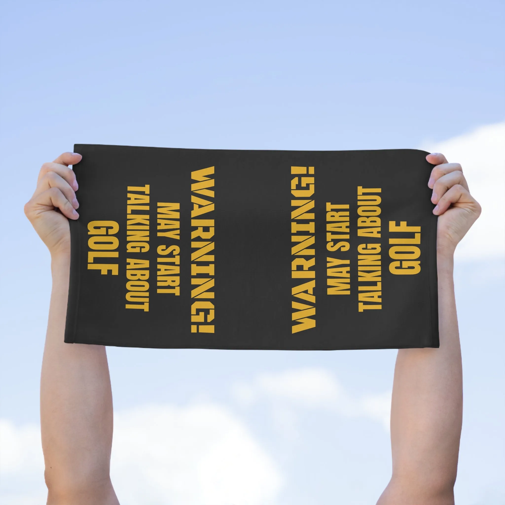 Warning! Rally Towel, 11x18