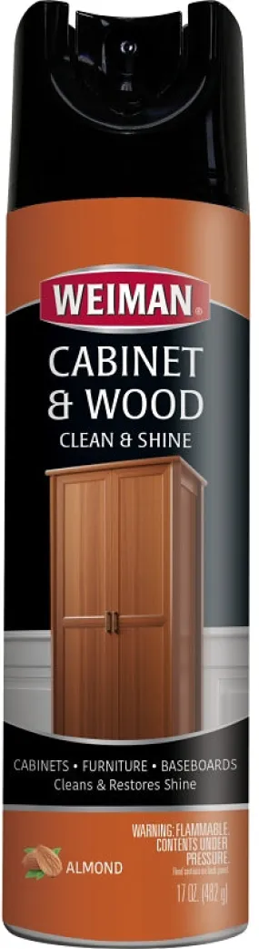 Weiman 596 Cabinet Wood Cleaner and Polish, 17 oz Can, Foam, Almond, White :EA: QUANTITY: 1