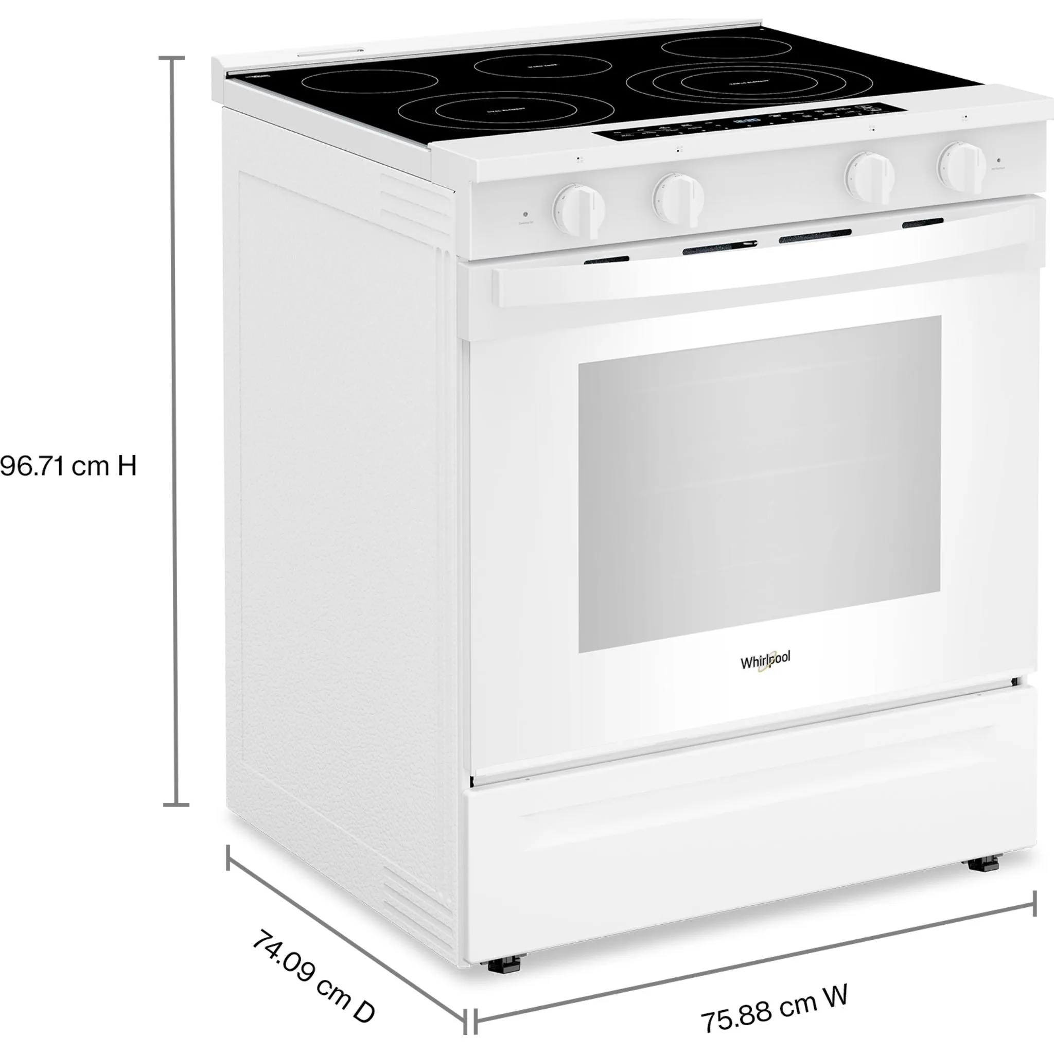 Whirlpool 30" Electric Range (YWSES7530RW) - White